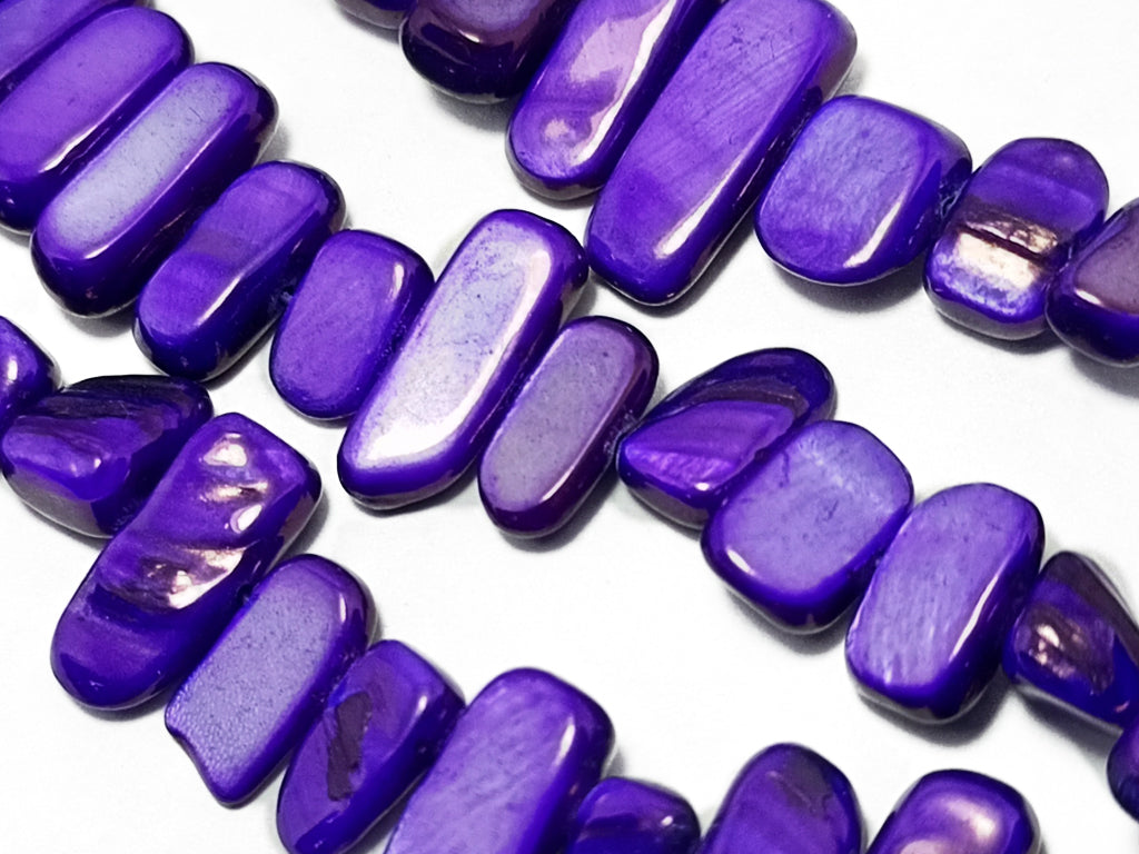 Dark Purple Uneven Sized Shell Beads