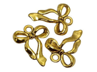 Golden Bow Shaped Metallic Charms
