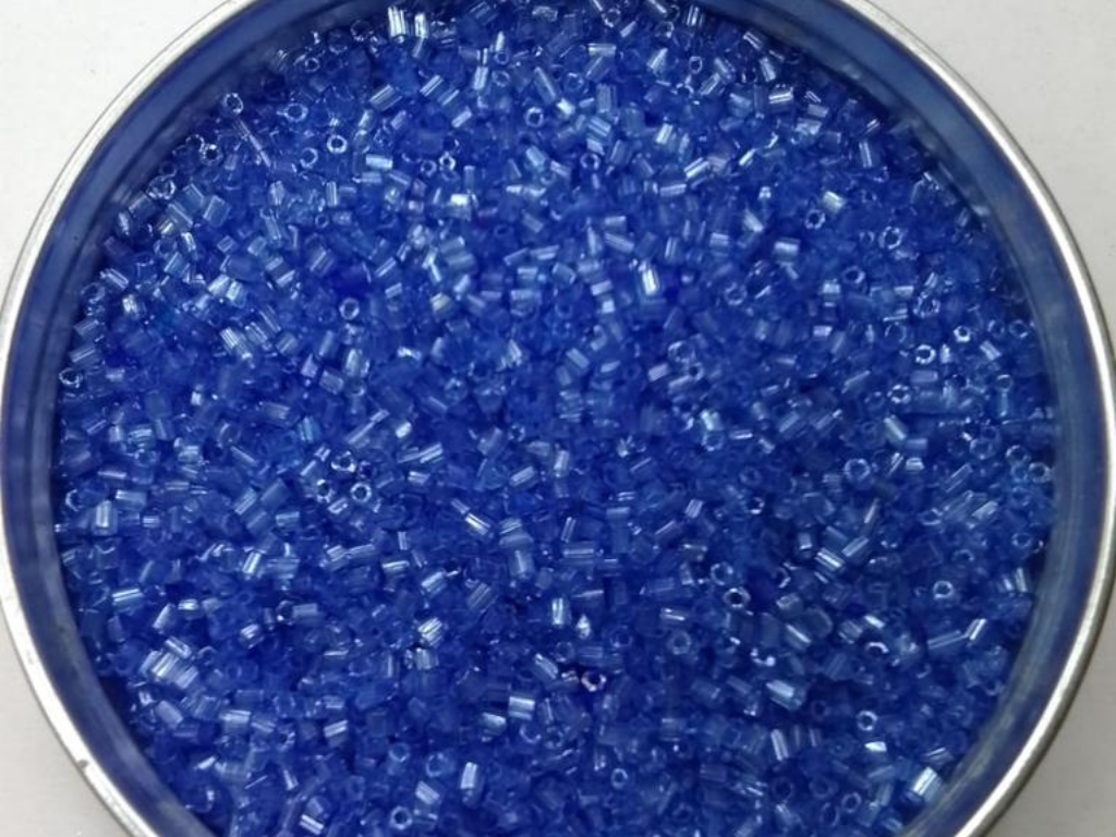 Blue Transparent 2 Cut Glass Seed Beads- 2 mm (Wholesale)