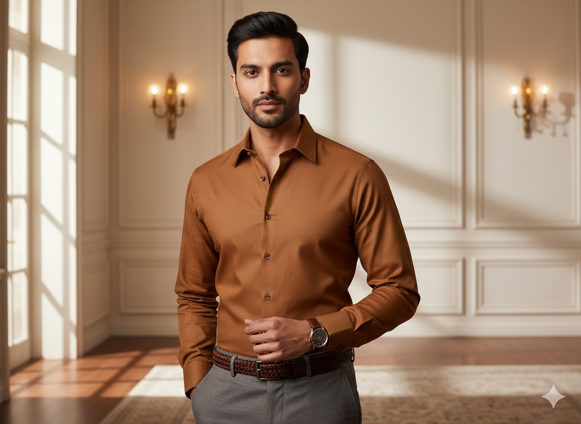 आग जैसा पीला सादा चमकीला सूती कपड़ा (थोक)