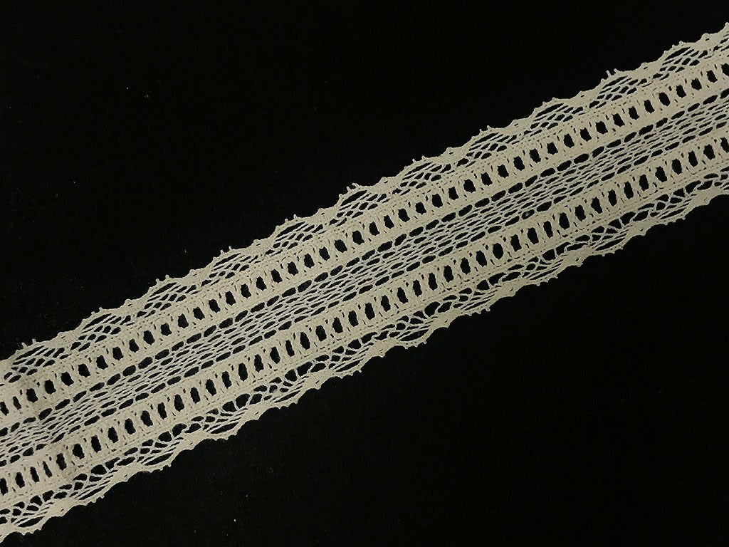 Dyeable Greige Design 130 Cotton Crochet Laces