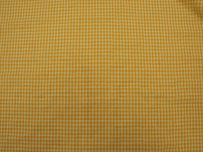 Orange Checks Yarns Dyed Pure Cotton Fabric