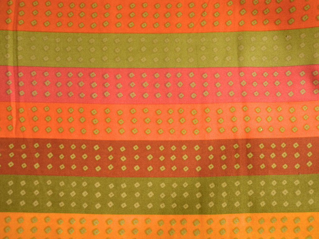 Multicolor Diamond Printed Semi Pashimna Woolen Fabric