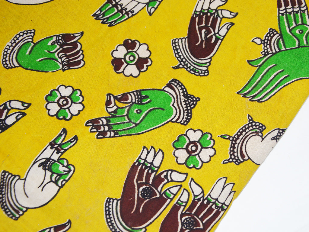 yellow-quirky-kalamkari-fabric