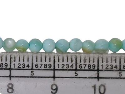 Teal Blue Spherical Glossy Mother of Pearl Beads