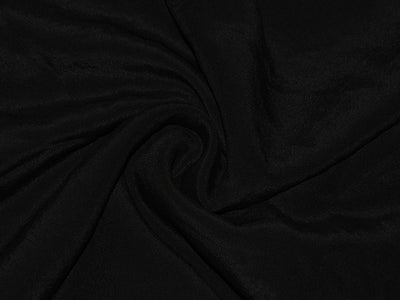 Plain Black Glossy Crepe Fabric