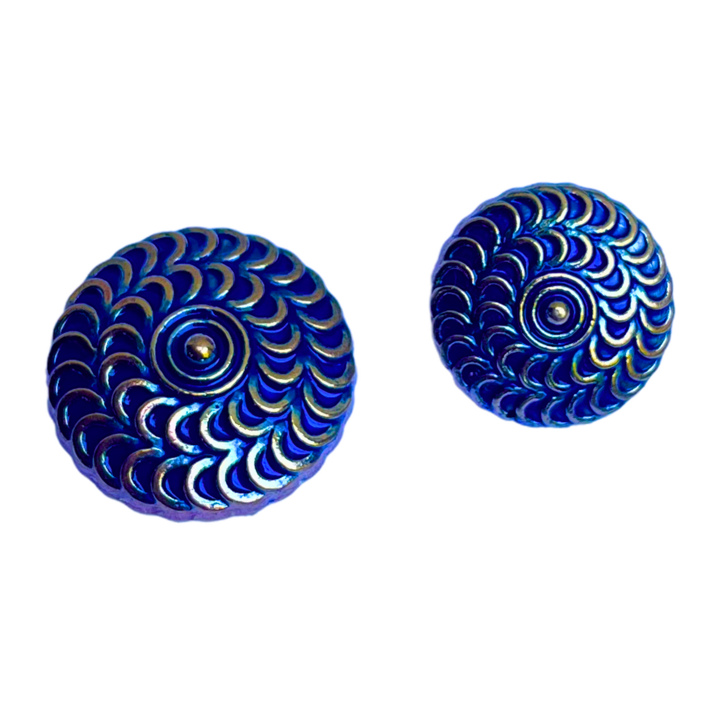 Blue & Golden Designer Metal Buttons