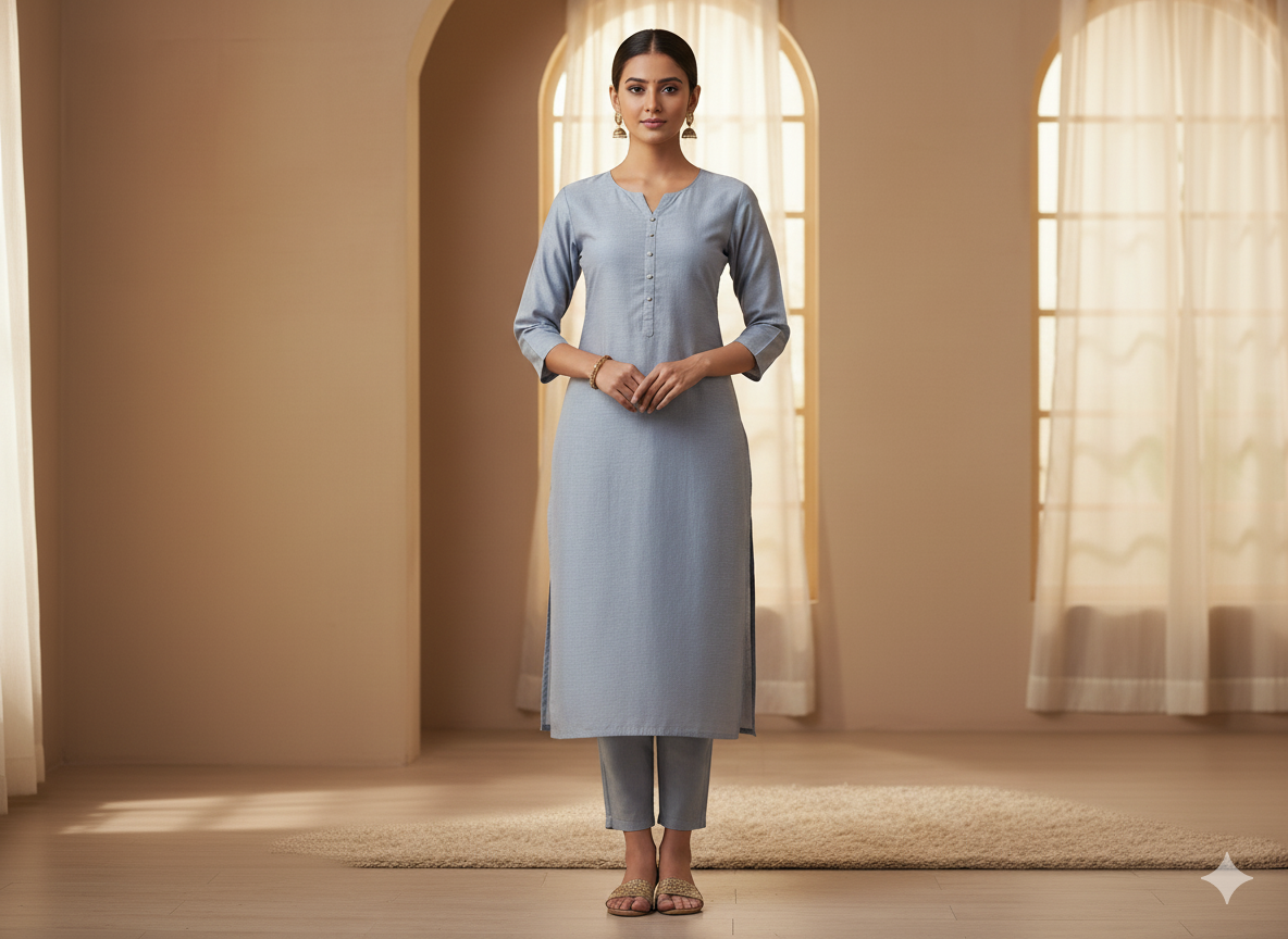 ब्लॉक ग्रे लैवेंडर प्लेन ग्लेज्ड कॉटन फ़ैब्रिक