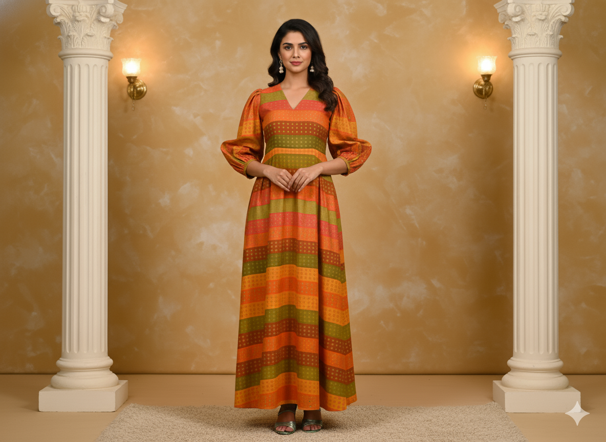 Multicolor Diamond Printed Semi Pashimna Woolen Fabric