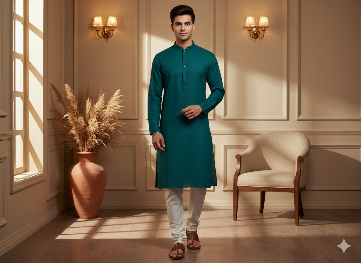 Blue Plain 100% Pure Mul Mul Cotton