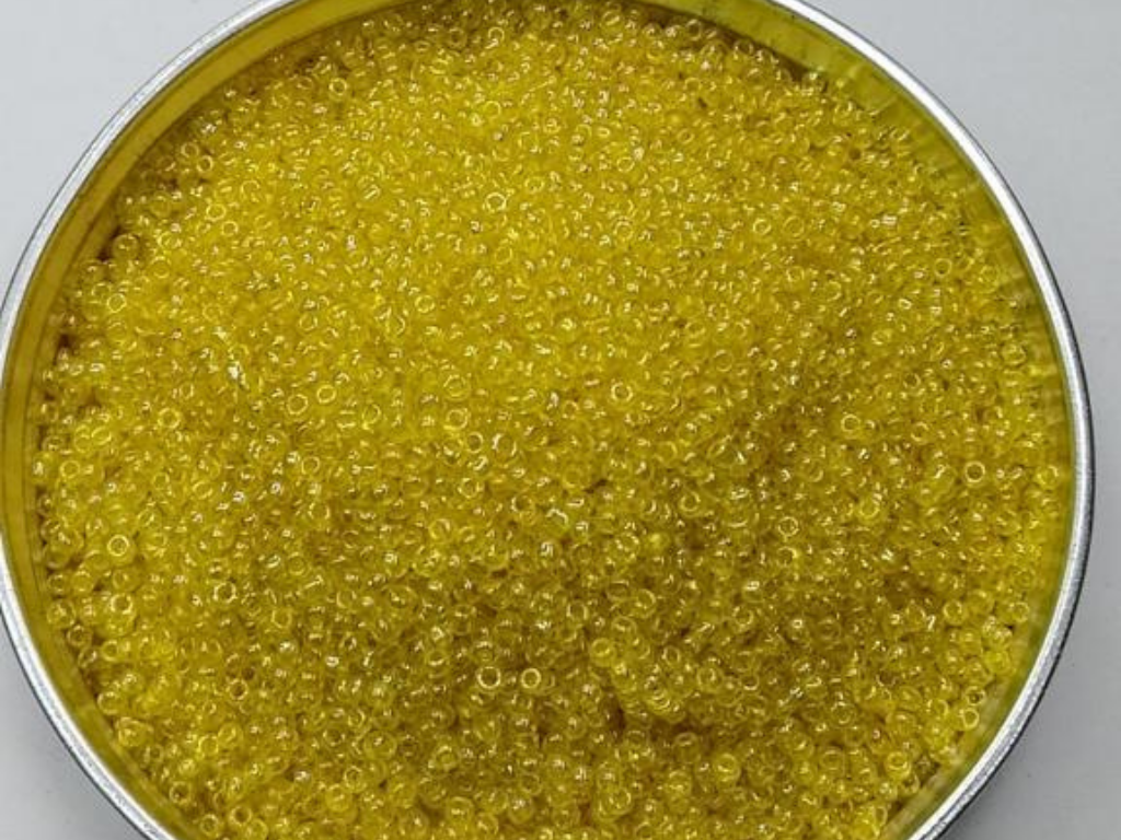 Yellow Transparent Round Rocaille Glass Seed Beads- 2 mm