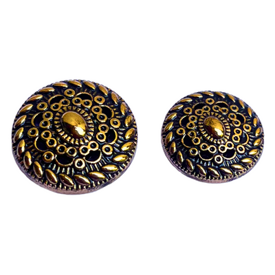 Golden & Black Designer Metal Buttons