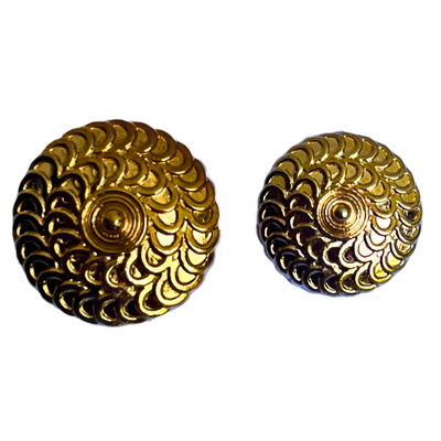 Golden Color Elegant Traditional Designer Round 1 Hole Metal Buttons