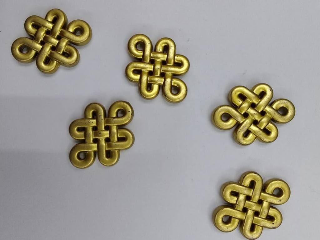 Golden Designer Plastic Beads