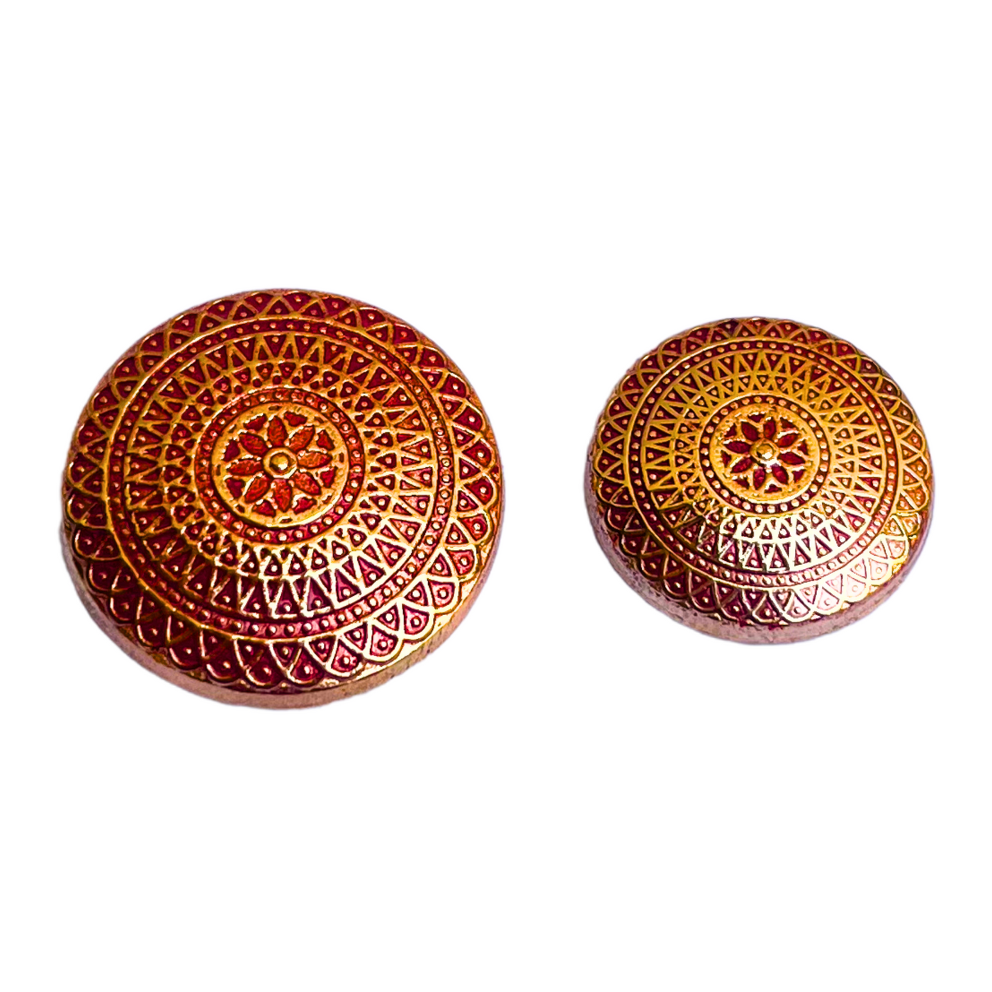 Red & Golden Designer Metal Button