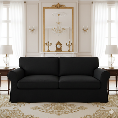 काला सादा भारी सूती कैनवास कपड़ा