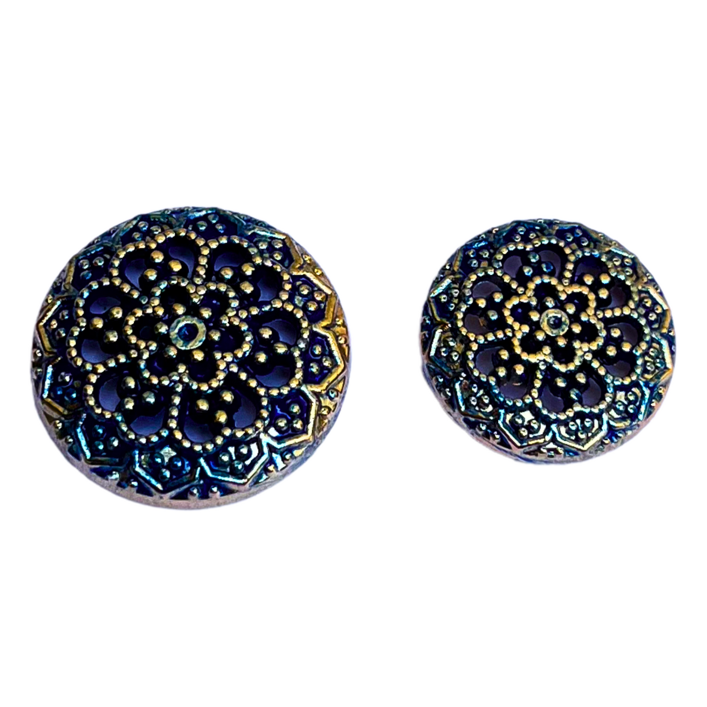 Blue & Golden Designer Metal Buttons