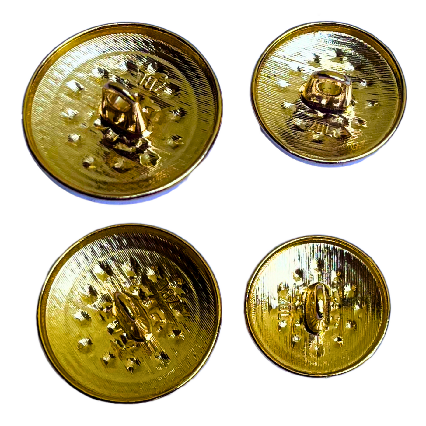 Black & Golden Color Traditional Designer 1 Hole Metal Buttons