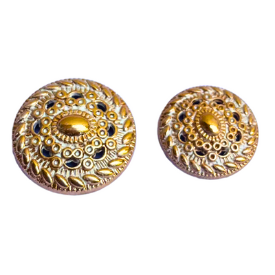 White & Golden Designer Metal Buttons