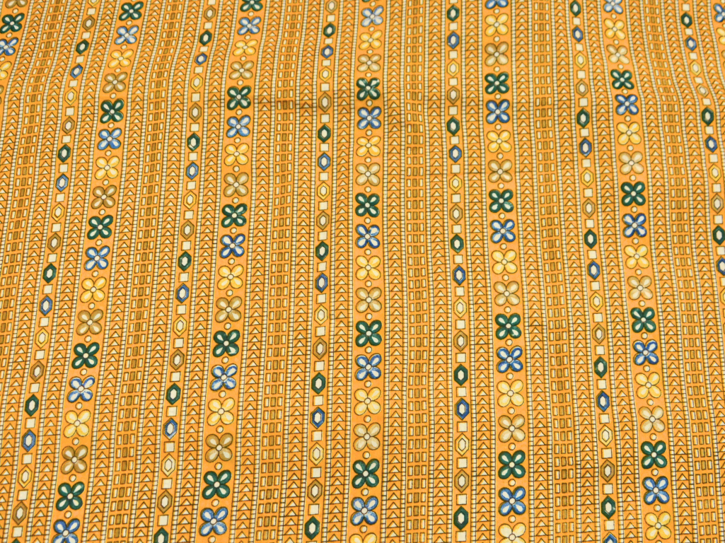 Yellow Traditional Digitally Printed Butter Crepe Fabric