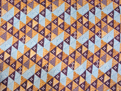 Dark Purple Tringular Digitally Printed Butter Crepe Fabric