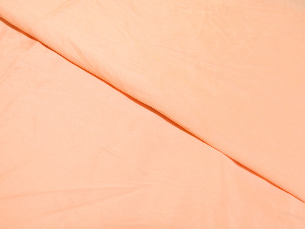 Light Peach Plain Malai Satin Fabric