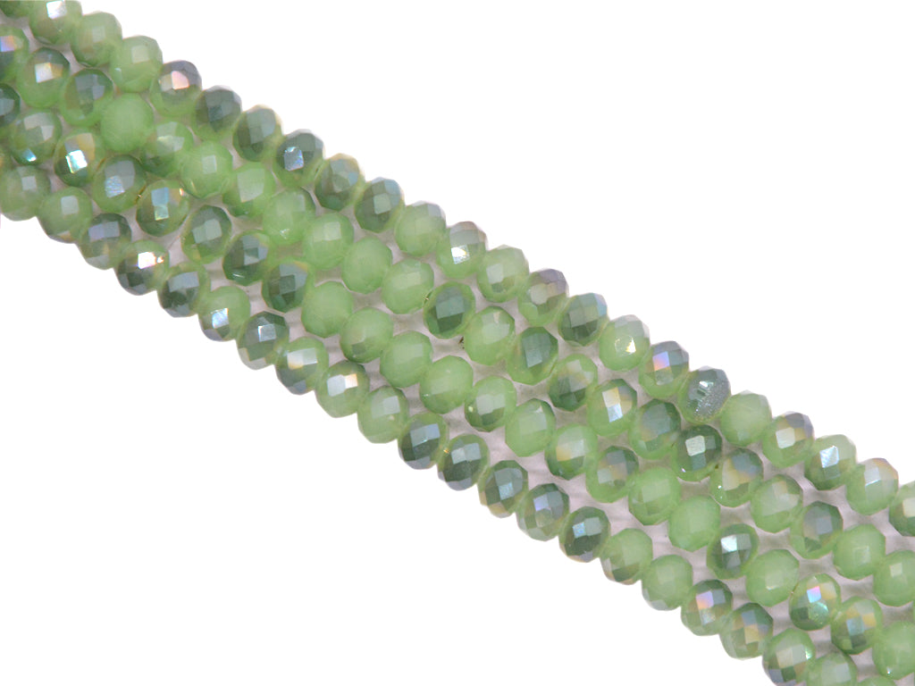 Light Green Double Tone Crystal Beads