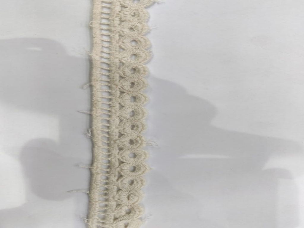 White Fancy Dyeable Cotton Lace