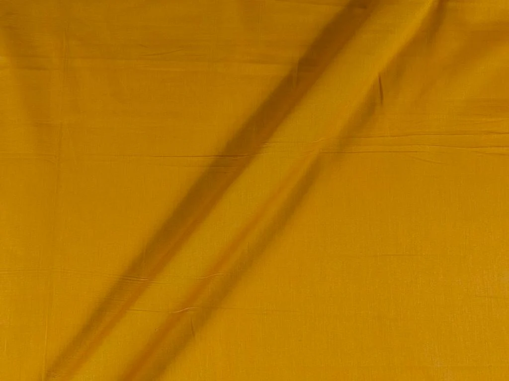 Amber Yellow Plain Dyed Cotton Satin Fabric (Wholesale)