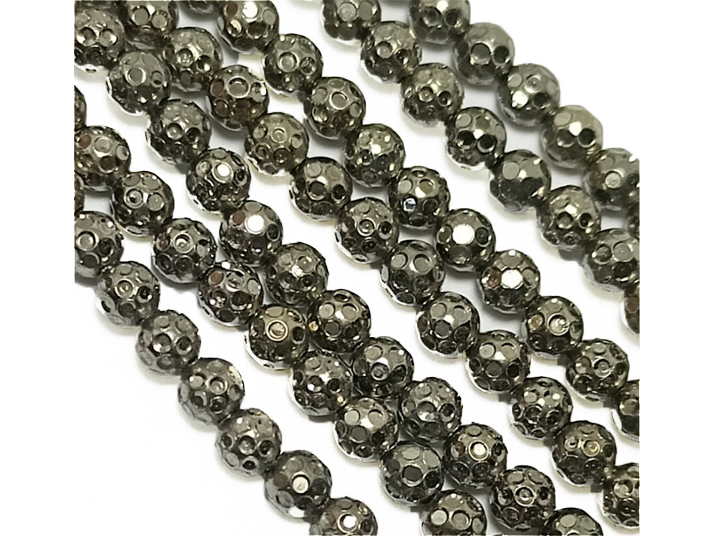 Antique Graphite Black Spherical Polished Brass Beads