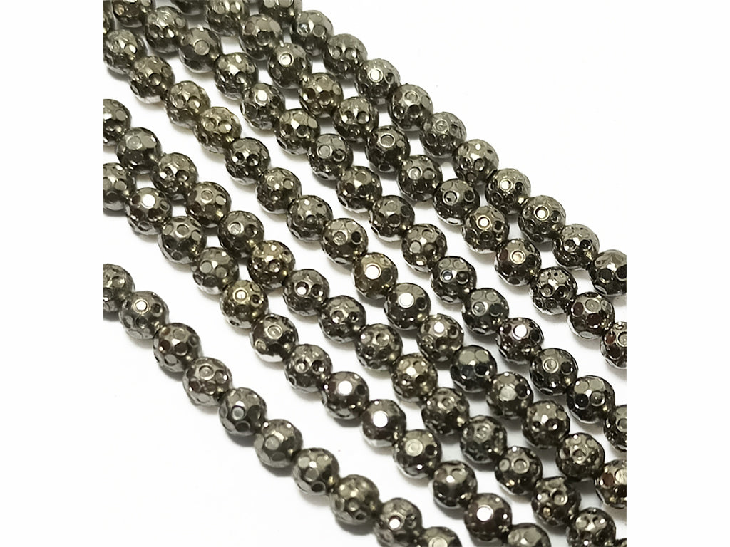 Antique Graphite Black Spherical Polished Brass Beads