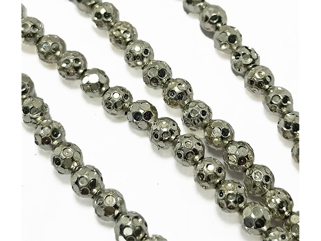 Antique Graphite Black Spherical Polished Brass Beads