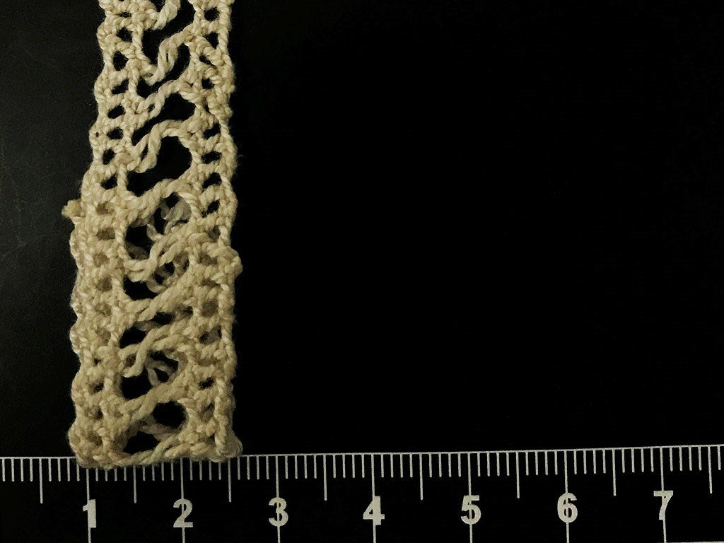 Dyeable Greige Design 132 Cotton Crochet Laces