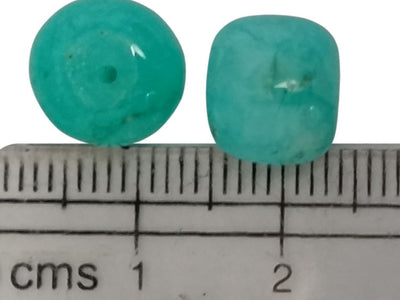 Bright Blue Circular Natural Stone Beads