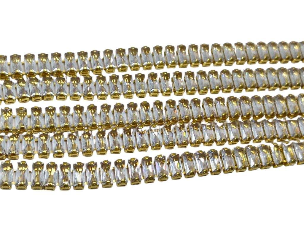White Rectangular Designer Cup Chains