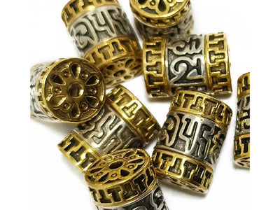 Silver & Golden Brass Metal Beads