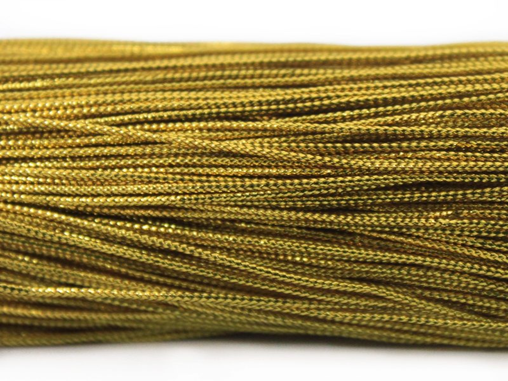 Yellow Gold Metallic Braided Zari Threads (Wholesale)