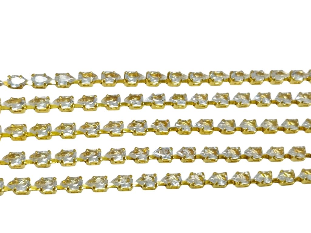 White Teardrop  Designer Cup Chains