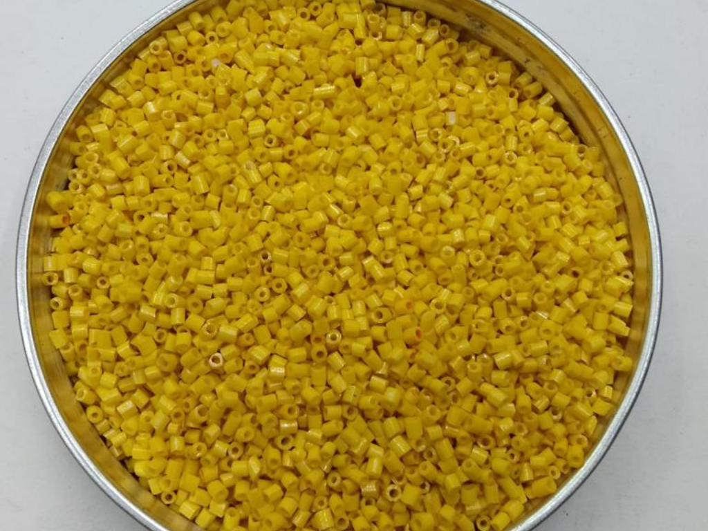 Yellow 2 Cut Glass Seed Beads- 2 mm (Wholesale)