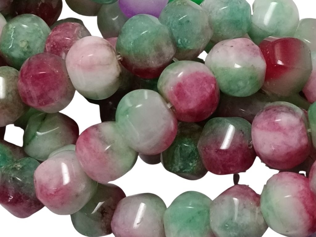 Multicolour Hexa Shaped Natural Stone Beads
