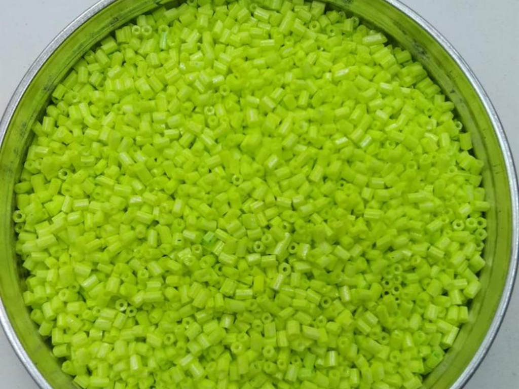 Lime Green 2 Cut Glass Seed Beads- 2 mm