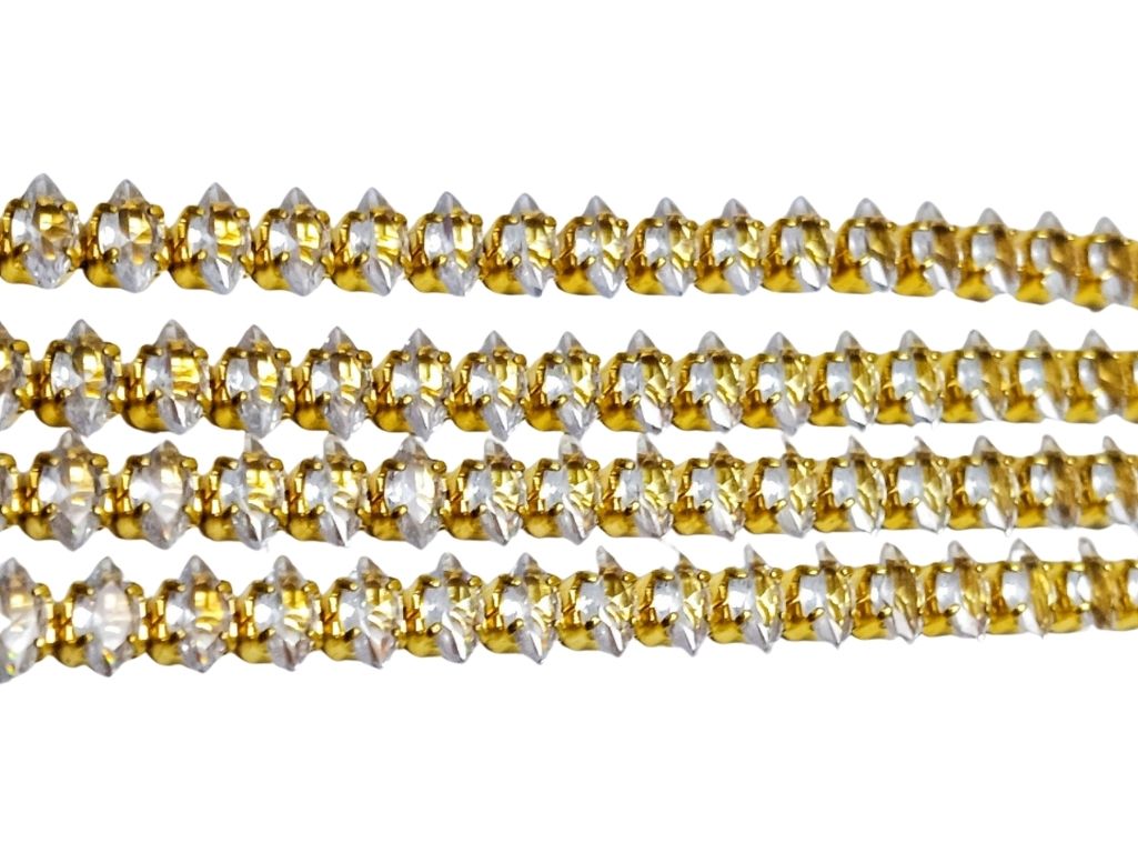 White Marquise Cut Designer Cup Chains