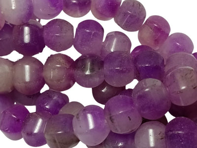 Purple Hexa Shaped Natural Stone Beads