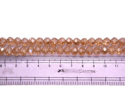 Peach Transparent Double Tone Crystal Beads