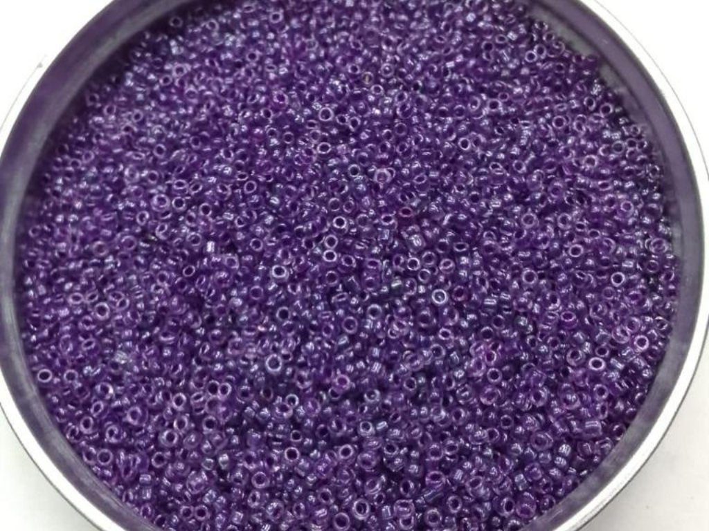 Purple Round Rocaille Glass Seed Beads- 2 mm