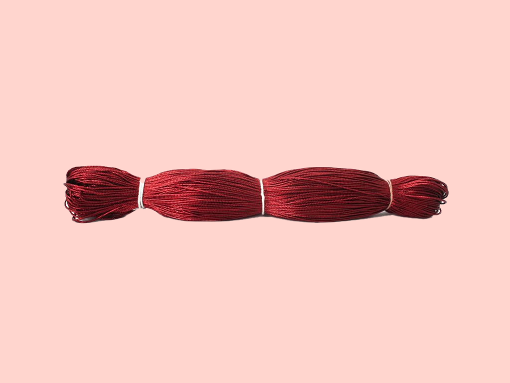 Red Metallic Braided Zari Threads (Wholesale)