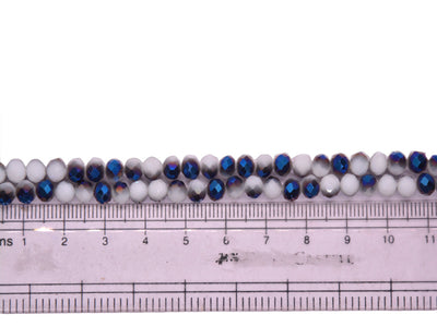 Dark Blue White Double Tone Crystal Beads