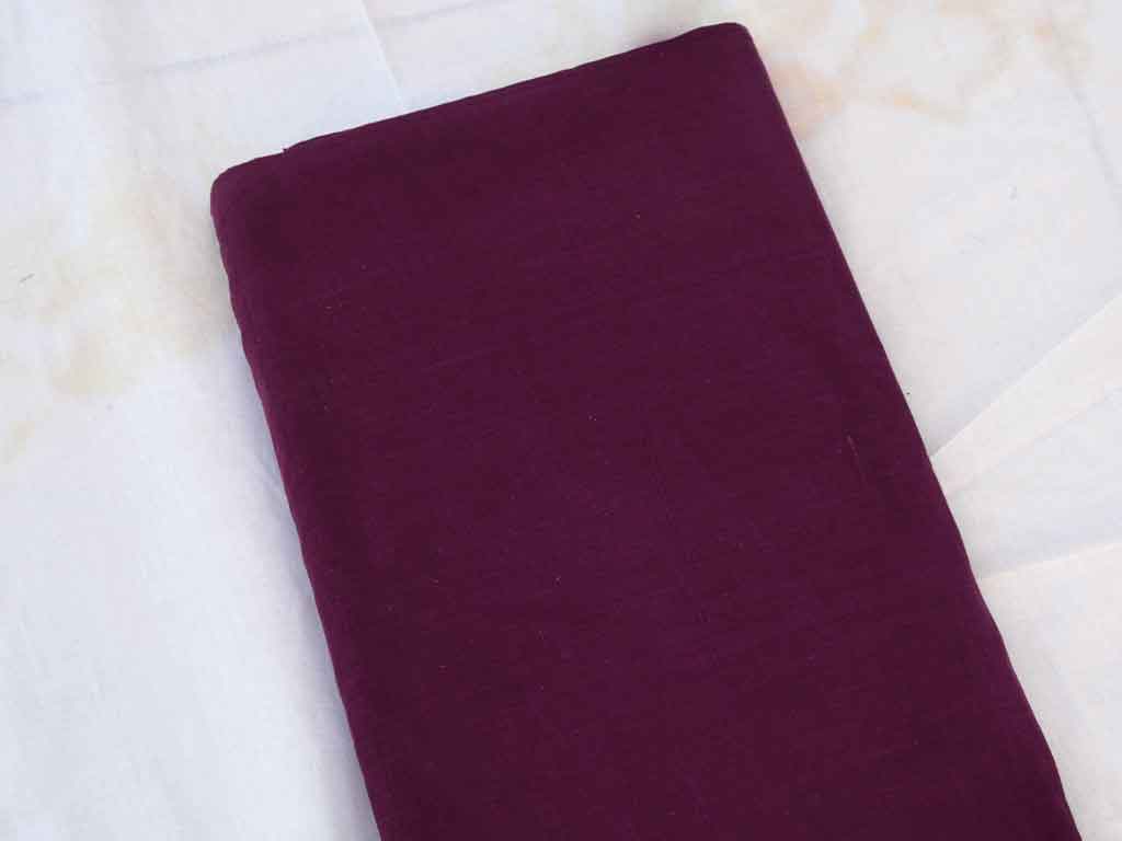 Dark Purple Plain Glazed Cotton Fabric