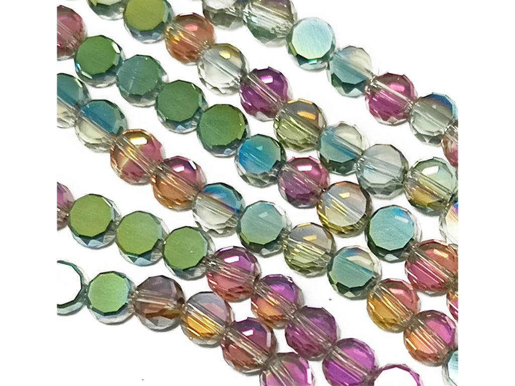 Multicolor Flat Base Spherical Crystal Beads (Wholesale)