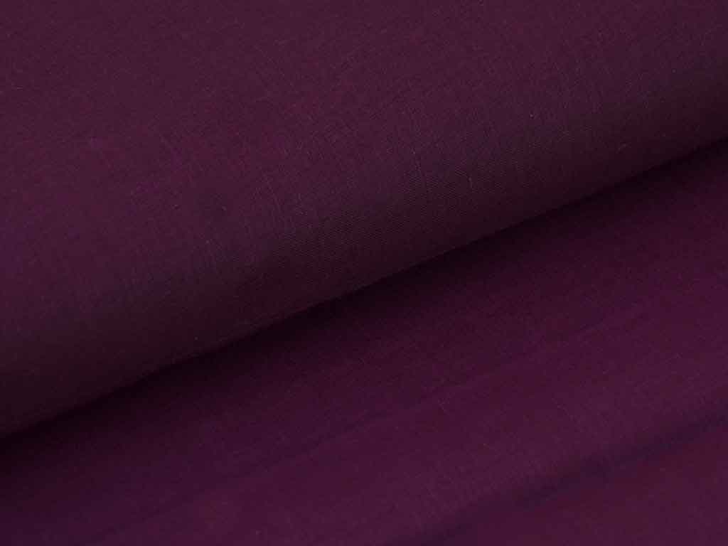 Dark Purple Plain Glazed Cotton Fabric